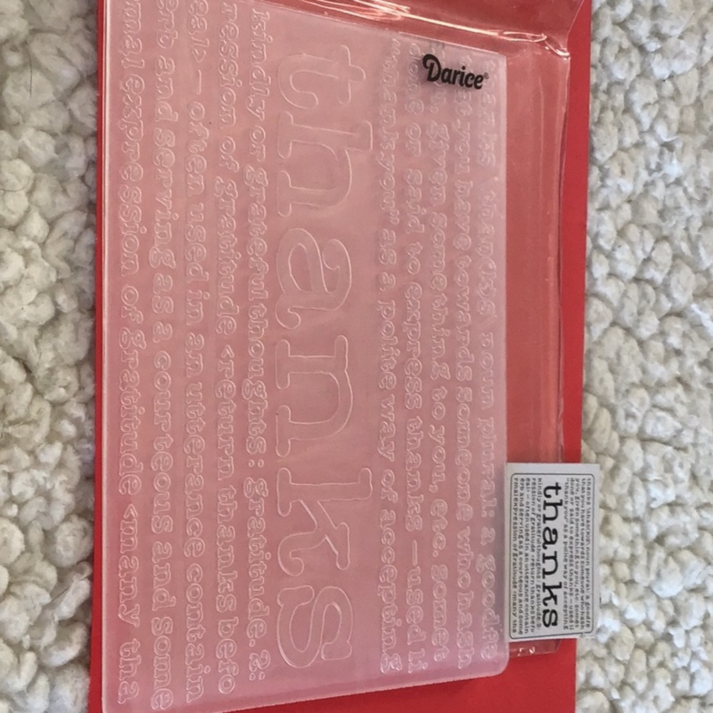 Darice Embossing Folder, thanks